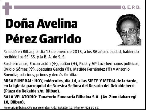 PEREZ GARRIDO,AVELINA