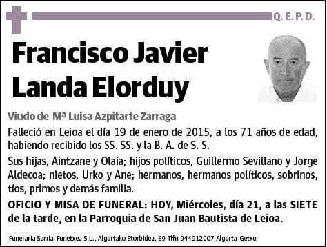 LANDA ELORDUY,FRANCISCO JAVIER
