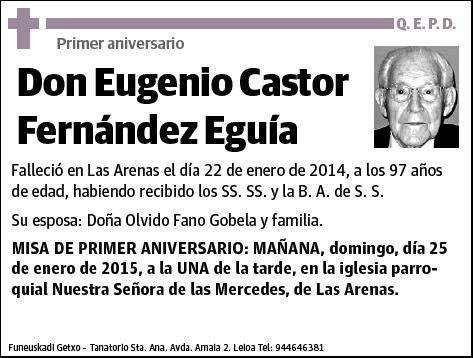 FERNANDEZ EGUIA,EUGENIO CASTOR