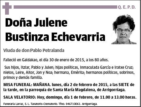 BUSTINZA ECHEVARRIA,JULENE