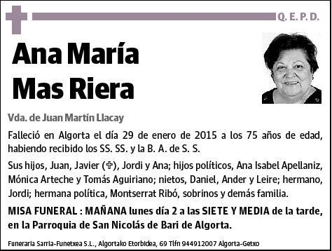 MAS RIERA,ANA MARIA