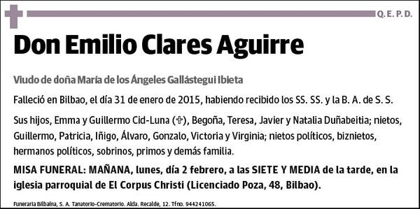 CLARES AGUIRRE,EMILIO