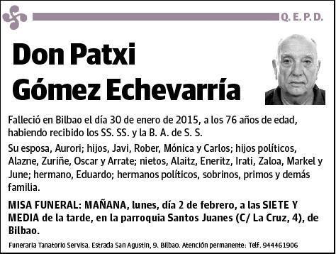 GOMEZ ECHEVARRIA,PATXI