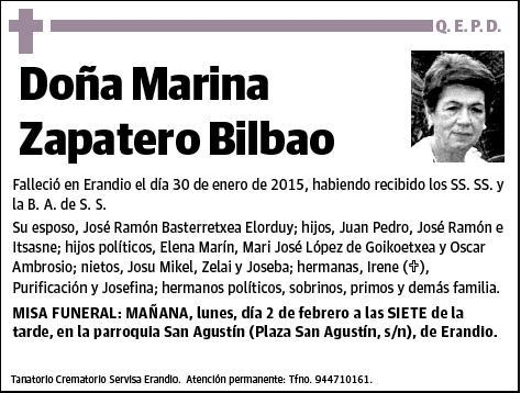 ZAPATERO BILBAO,MARINA