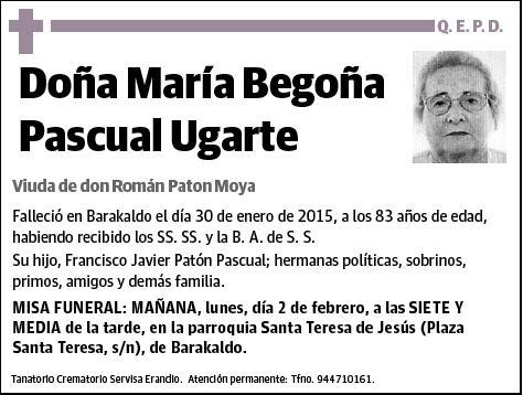 PASCUAL UGARTE,MARIA BEGOÑA