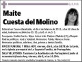 CUESTA DEL MOLINO,MAITE