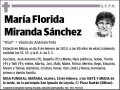 MIRANDA SANCHEZ,MARIA FLORIDA