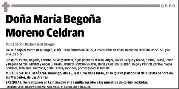 MORENO CELDRAN,MARIA BEGOÑA