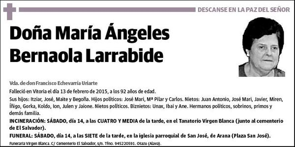 BERNAOLA LARRABIDE,MARIA ANGELES