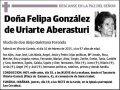 GONZALEZ DE URIARTE ABERASTURI,FELIPA