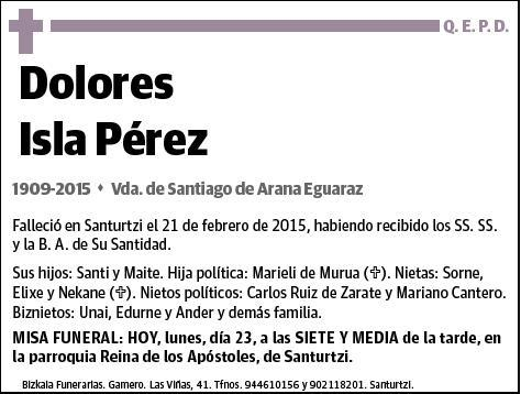 ISLA PEREZ,DOLORES