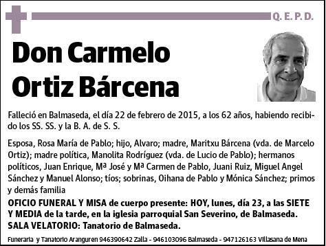 ORTIZ BARCENA,CARMELO