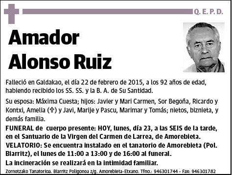 ALONSO RUIZ,AMADOR