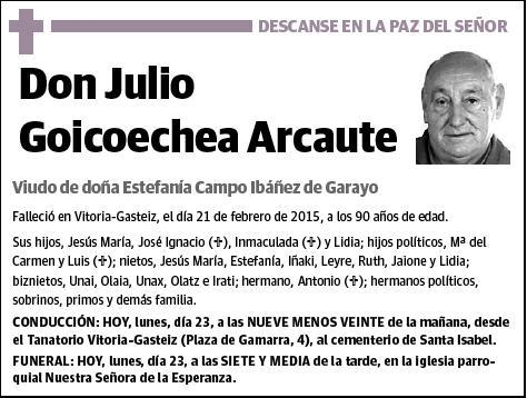 GOICOECHEA ARCAUTE,JULIO