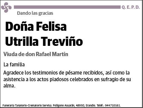 UTRILLA TREVIÑO,FELISA