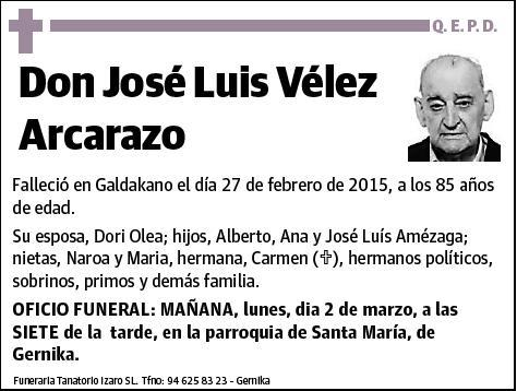 VELEZ ARCARAZO,JOSE LUIS