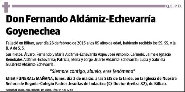 ALDAMIZ-ECHEVARRIA GOYENECHEA,FERNANDO
