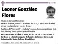 GONZALEZ FLORES,LEONOR