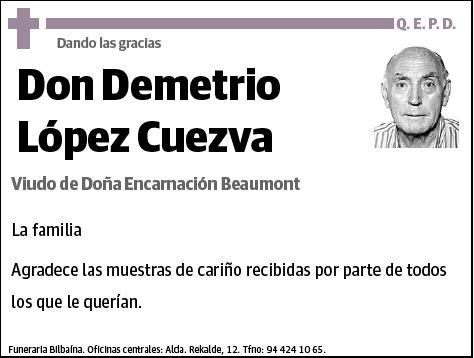 LOPEZ CUEZVA,DEMETRIO