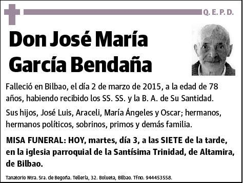GARCIA BENDAÑA,JOSE MARIA