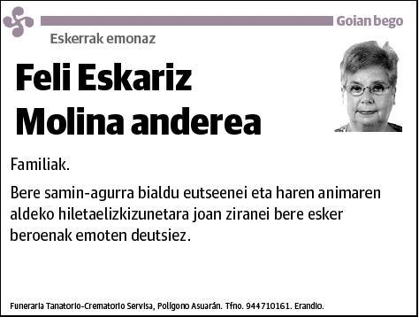 ESKARIZ MOLINA,FELI