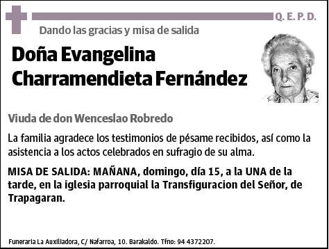 CHARRAMENDIETA FERNANDEZ,EVANGELINA