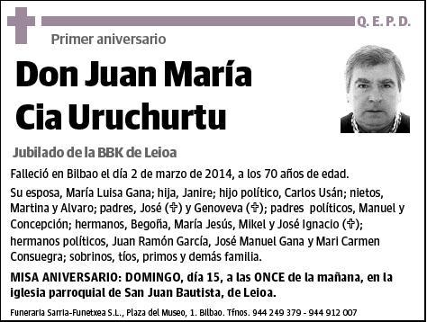 CIA URUCHURTU,JUAN MARIA