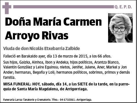 ARROYO RIVAS,MARIA CARMEN