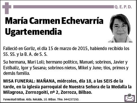 ECHEVARRIA UGARTEMENDIA,MARIA CARMEN