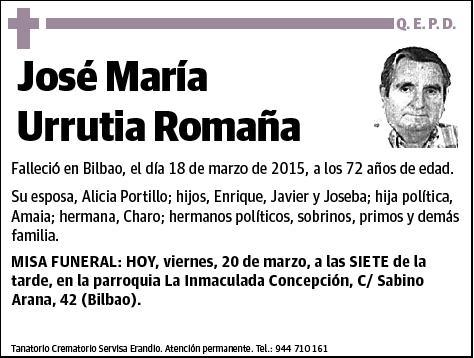 URRUTIA ROMAÑA,JOSE MARIA
