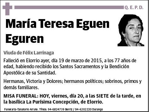 EGUEN EGUREN,MARIA TERESA