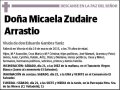 ZUDAIRE ARRASTIO,MICAELA