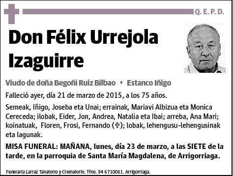 URREJOLA IZAGUIRRE,FELIX