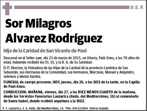 ALVAREZ RODRIGUEZ,MILAGROS