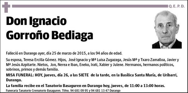 GORROÑO BEDIAGA,IGNACIO