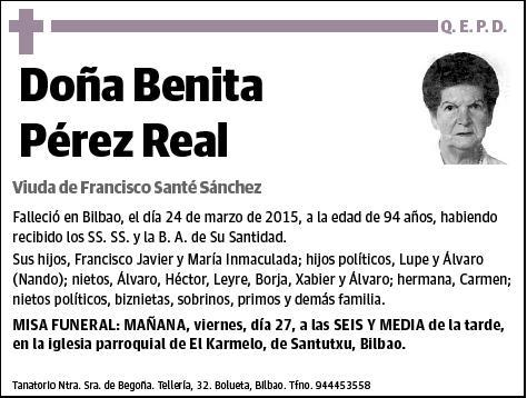 PEREZ REAL,BENITA