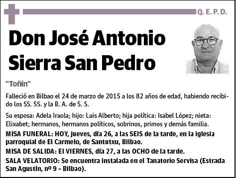 SIERRA SAN PEDRO,JOSE ANTONIO
