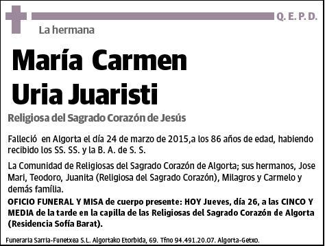 URIA JUARISTI,MARIA CARMEN