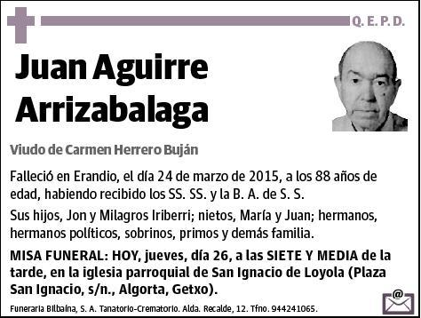 AGUIRRE ARIZABALAGA,JUAN