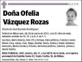 VAZQUEZ ROZAS,OFELIA