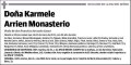 ARRIEN MONASTERIO,KARMELE