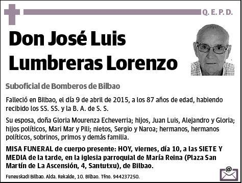 LUMBRERAS LORENZO,JOSE LUIS
