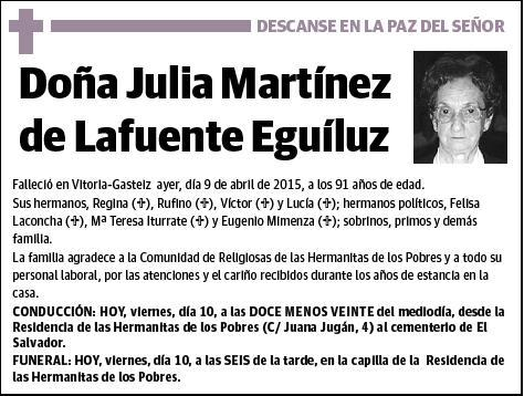 MARTINEZ DE LAFUENTE EGUILUZ,JULIA