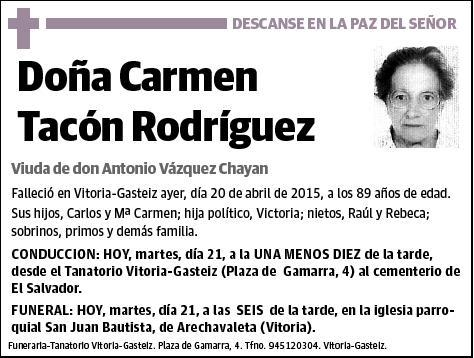 TACON RODRIGUEZ,CARMEN