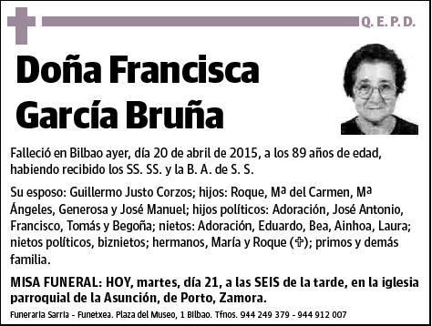 GARCIA BRUÑA,FRANCISCA