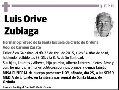 ORIVE ZUBIAGA,LUIS