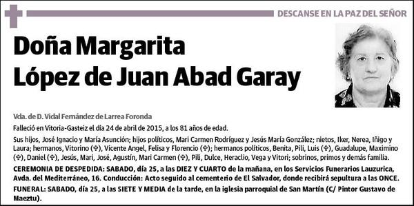 LOPEZ DE JUAN ABAD GARAY,MARGARITA