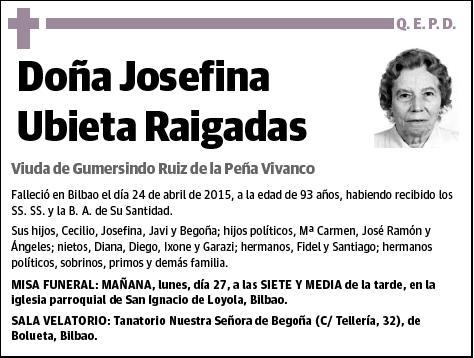 UBIETA RAIGADAS,JOSEFINA