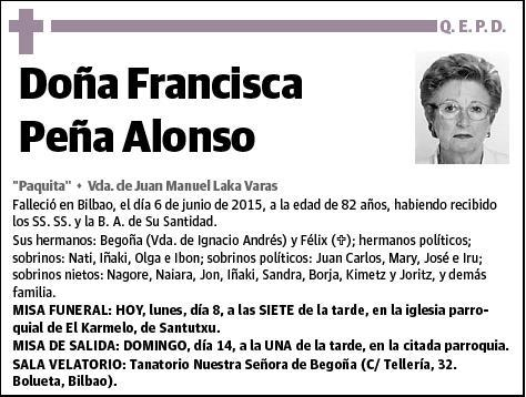 PEÑA ALONSO,FRANCISCA