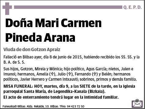 PINEDA ARANA,MARI CARMEN